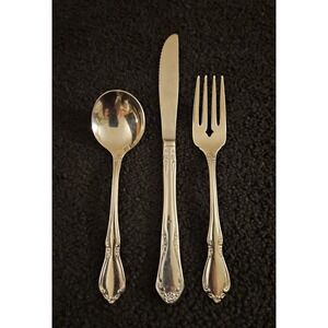 Chateau Oneida Community set of  (3) 1 Salad Fork 1 Soup Spoon 1 Knife